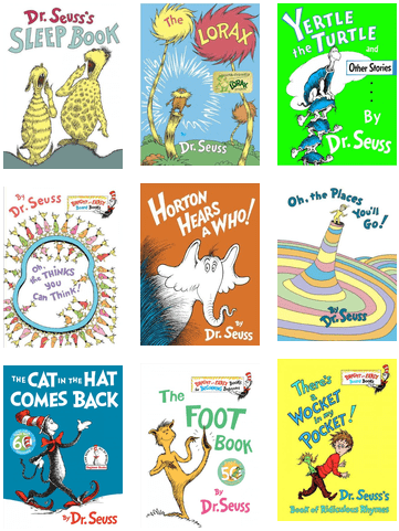 Dr Seuss Books (436x526), Png Download