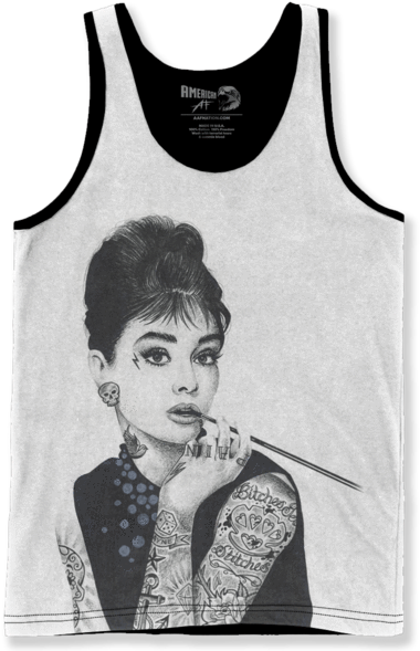Inked - Audrey - Tattooed Audrey Hepburn Print (600x600), Png Download