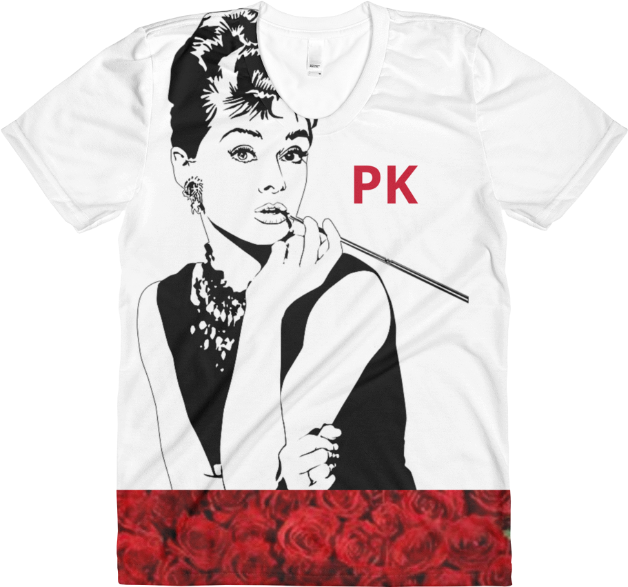 Audrey Hepburn T-shirt - Audrey Hepburn (1000x1000), Png Download
