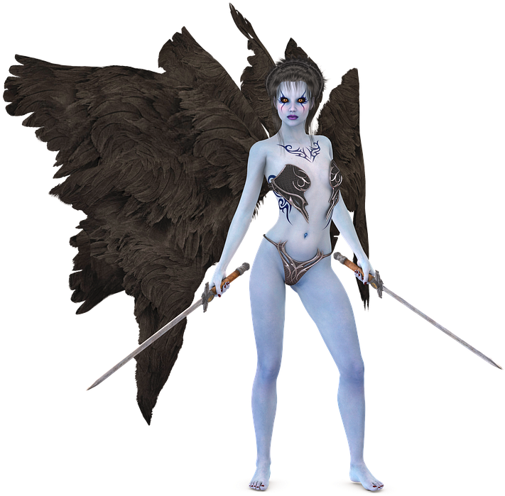 Warrior Angel Transparent Png - Fantasia Anjo Da Morte (720x720), Png Download