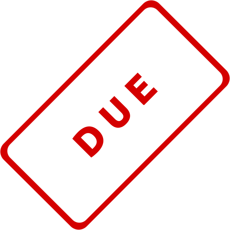 Due Business Stamp 1 Clipart Free Library - Due Clipart (799x800), Png Download