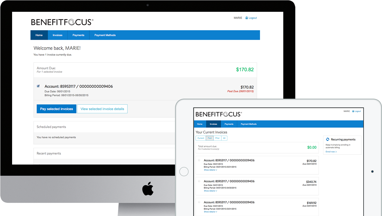 Benefitfocus Consolidated Billing & Payment For Health - Computer Icon (1500x750), Png Download