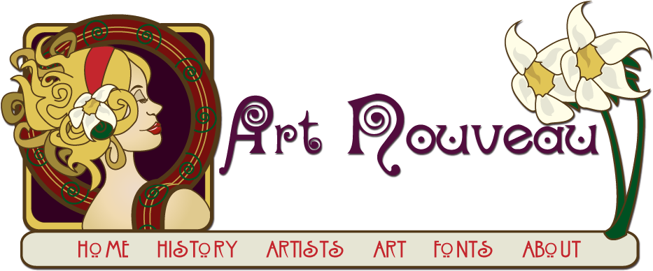 Art Nouveau Logo Png (940x393), Png Download
