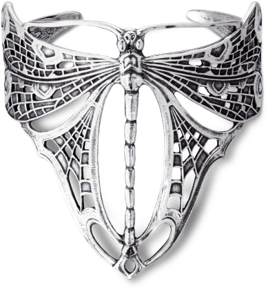 Bracelet L Art Nouveau L Dragonfly - Art Nouveau (389x420), Png Download