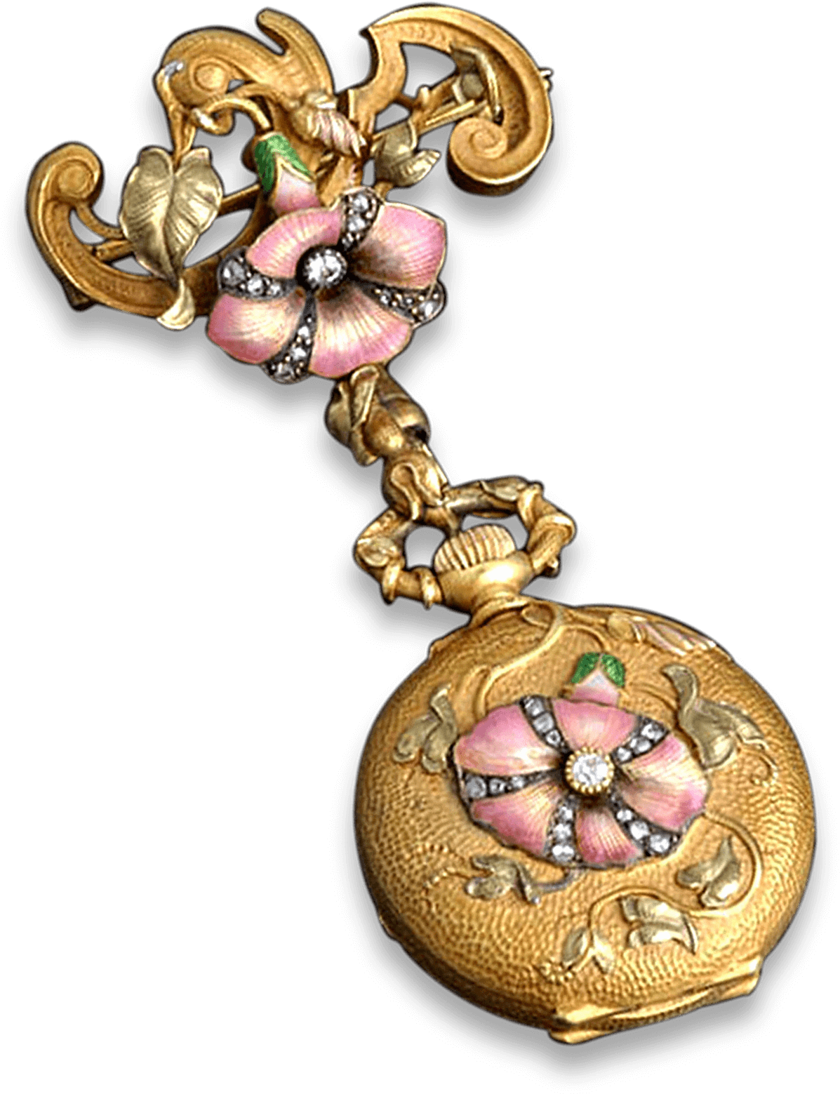 French Art Nouveau Watch Pendant - Art Nouveau (1750x1750), Png Download