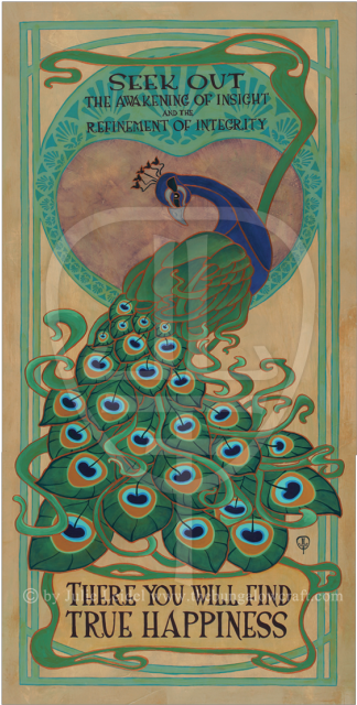 The Following Size Is Available - Art Nouveau Posters Peacock (475x640), Png Download