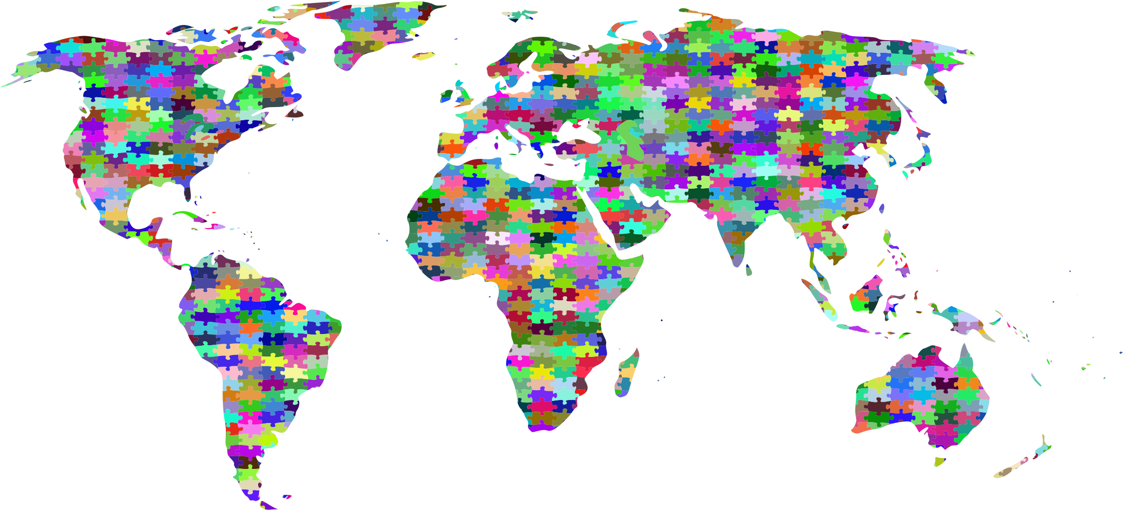 This Free Icons Png Design Of Prismatic Jigsaw Puzzle (2400x1140), Png Download