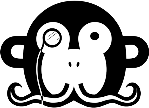 Monkey With A Mustache - Moustache (500x500), Png Download