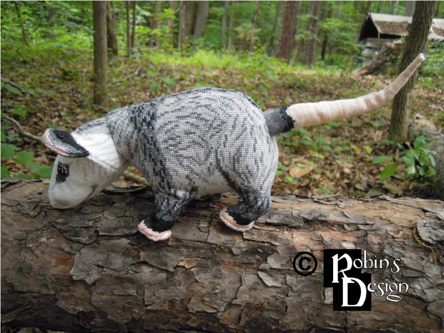 Dreyfuss The Virginia Opossum Doll 3d Cross Stitch - Cross-stitch (900x900), Png Download