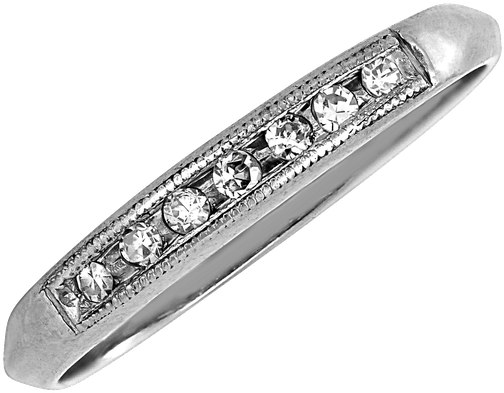 Vintage Millgrain Wedding Band - Wedding Ring (800x800), Png Download