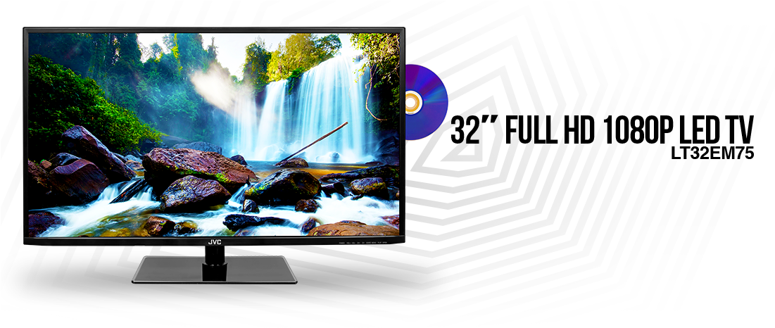 View 720p Images With The Lt32em75 32" Class Hd Led - Jvc Lt-32em75 - 32" Led Tv - 720p (1100x480), Png Download