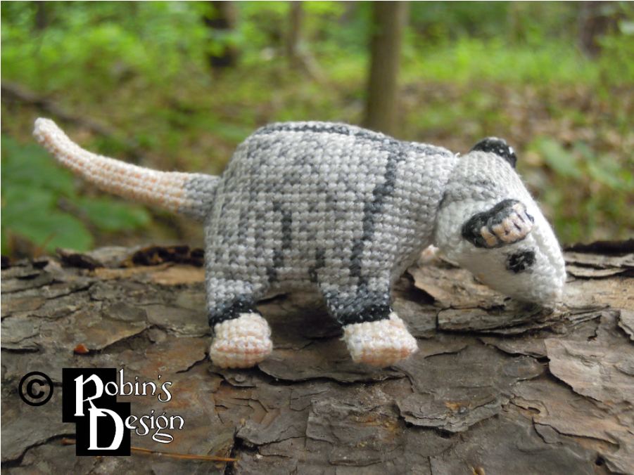 Plop The Baby Virginia Opossum Doll 3d Cross Stitch (900x900), Png Download