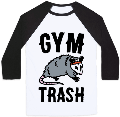 Gym Trash Opossum Baseball Tee - Fairy Tail Guild Dragon Slayer (484x484), Png Download