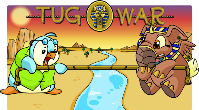 Tug 'o' War - Cartoon (667x375), Png Download