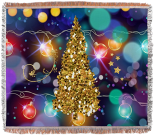 Moondreams Music Merchandise - Glühender Weihnachtslichter Bokeh Goldener Baum Silbernes (350x350), Png Download