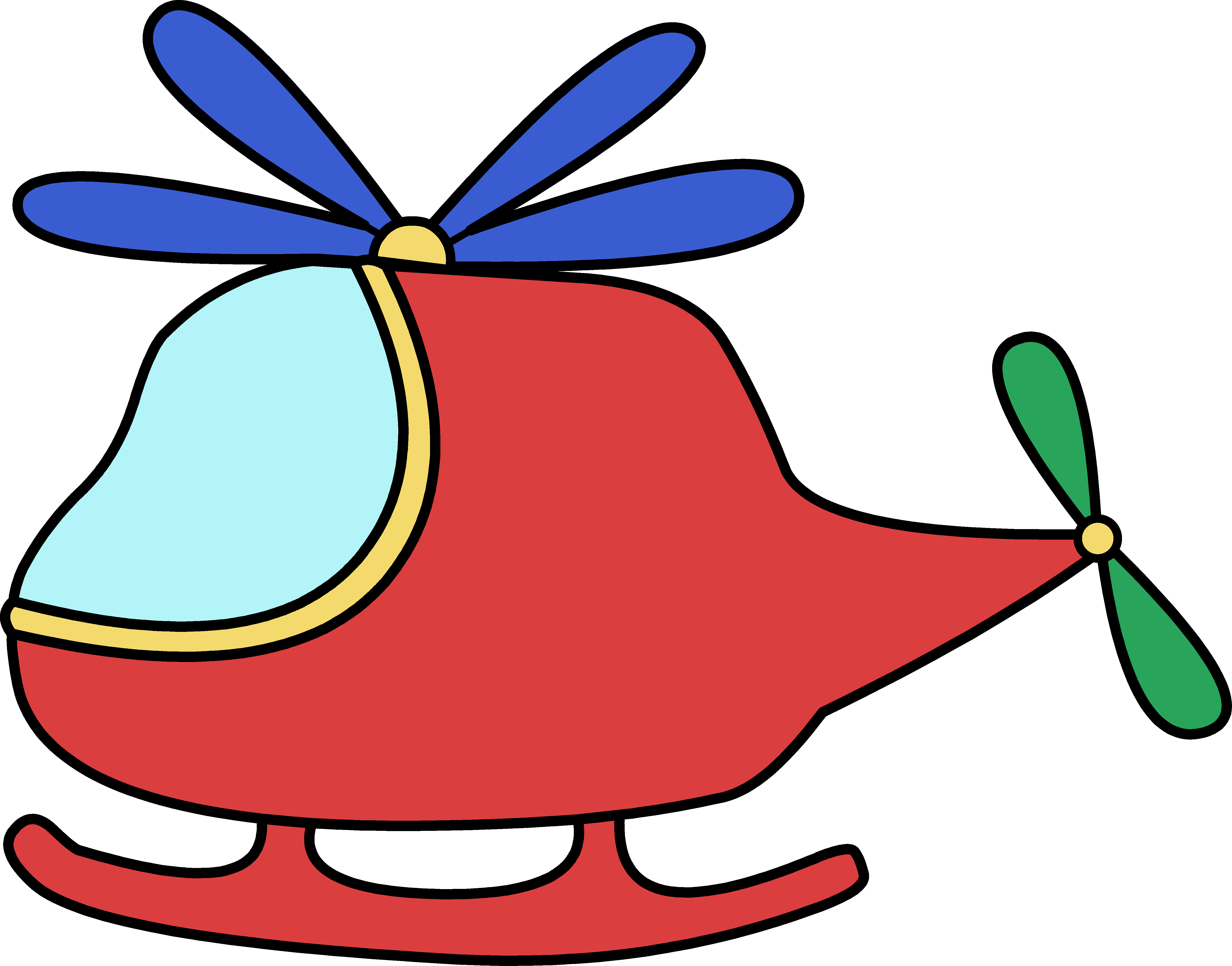 Pie Clipart Cute - Toy Helicopter Clipart (5475x4296), Png Download