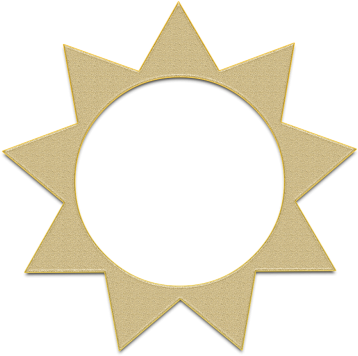 Sun,gold - Vector Graphics (500x500), Png Download