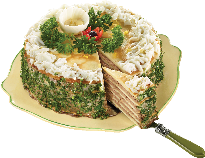 Liver Pâté Crêpe Cake From - Carrot Cake (732x574), Png Download