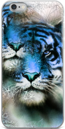 Tiger And Mandala With Ornament Iphone Case - Tiger (600x600), Png Download