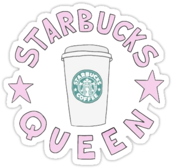 Starbucks Queen Transparent - Starbucks Queen Starbucks Queen Starbucks Queen Sticker (375x360), Png Download