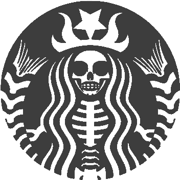 Free Starbucks Logo Png Transparent - Starbucks Skull (477x750), Png Download