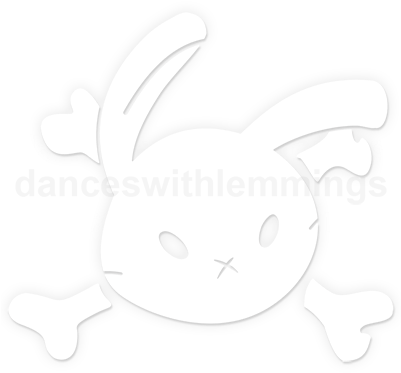 The Sticker Consists Only Of The White Area Shown Below - Skull Bunny (400x400), Png Download
