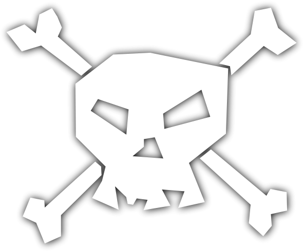 Free White Skull & - Halloween Pirate Skull (800x552), Png Download