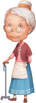 Old Woman-concept - Cartoon (317x479), Png Download