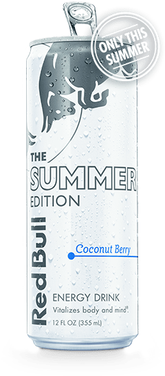 Free Can Of Red Bull Editions - Coconut Berry Red Bull (260x579), Png Download