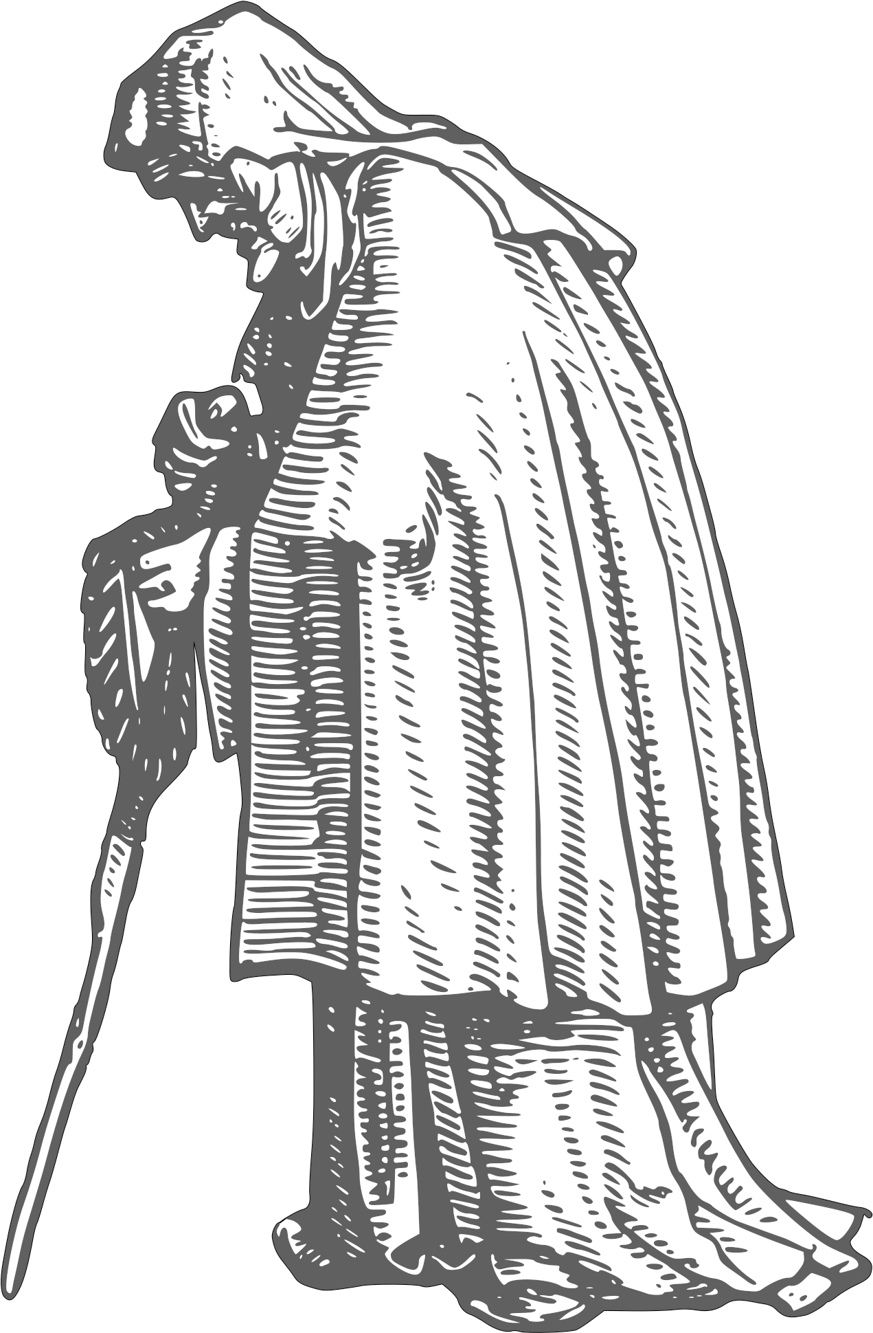 This Free Icons Png Design Of Robed Old Woman (1697x2400), Png Download