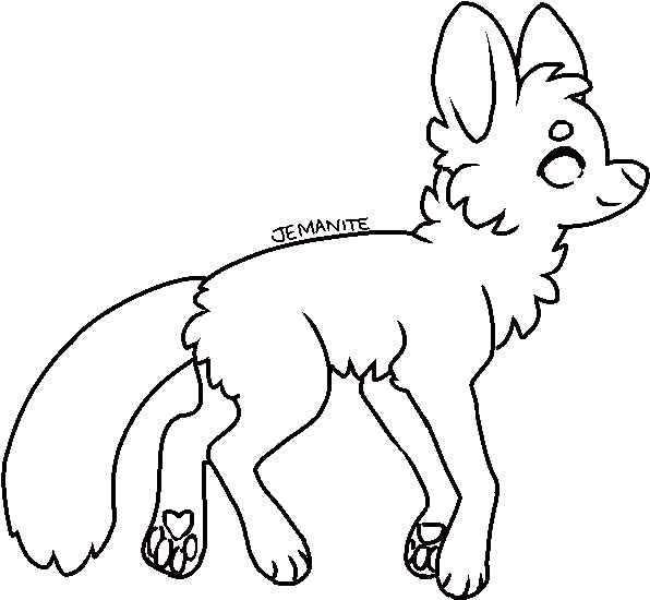 Adoptable Lineart Angry Dog - Human Base Ms Paint Friendly (700x600), Png Download