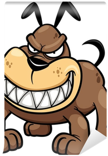 Vector Illustration Of Angry Dog Wall Mural • Pixers® - Angry Dog Ball Vector (400x400), Png Download