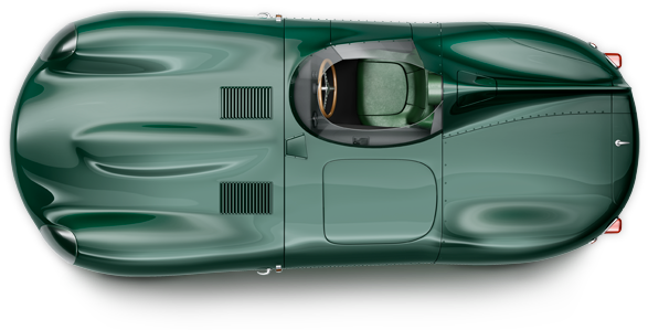 Jaguar D-type Longnose - Jaguar D-type (830x370), Png Download