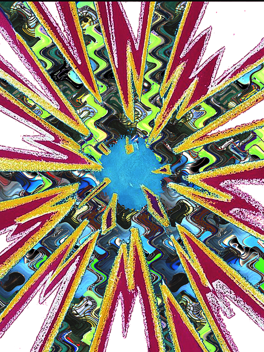 Bleed Area May Not Be Visible - Moderne Abstrakte Kunst Des Goodluck Karte (525x700), Png Download