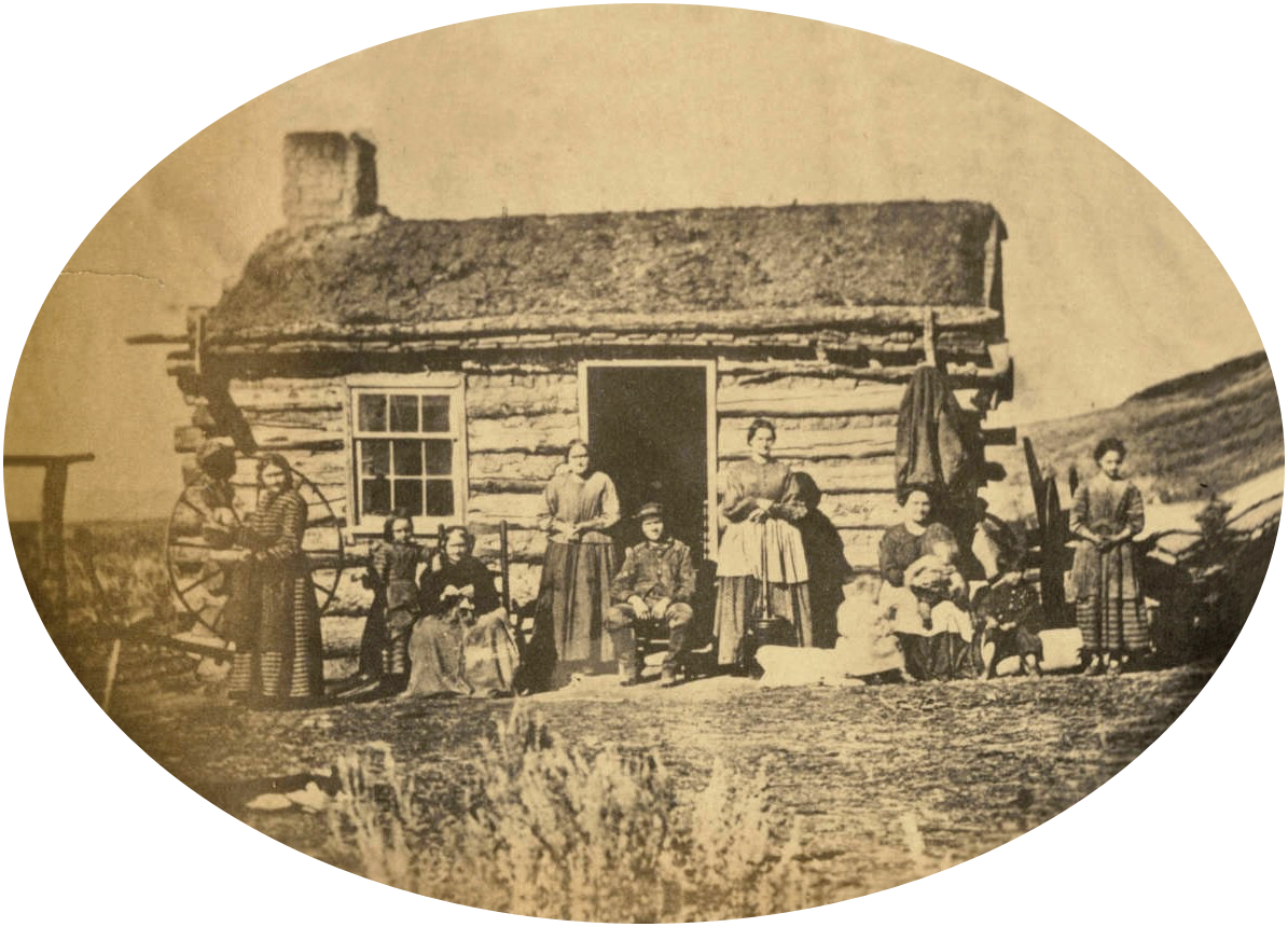 Mormon Family -oval - Life In Utah, Or, The Mysteries And Crimes Of Mormonism (1195x860), Png Download
