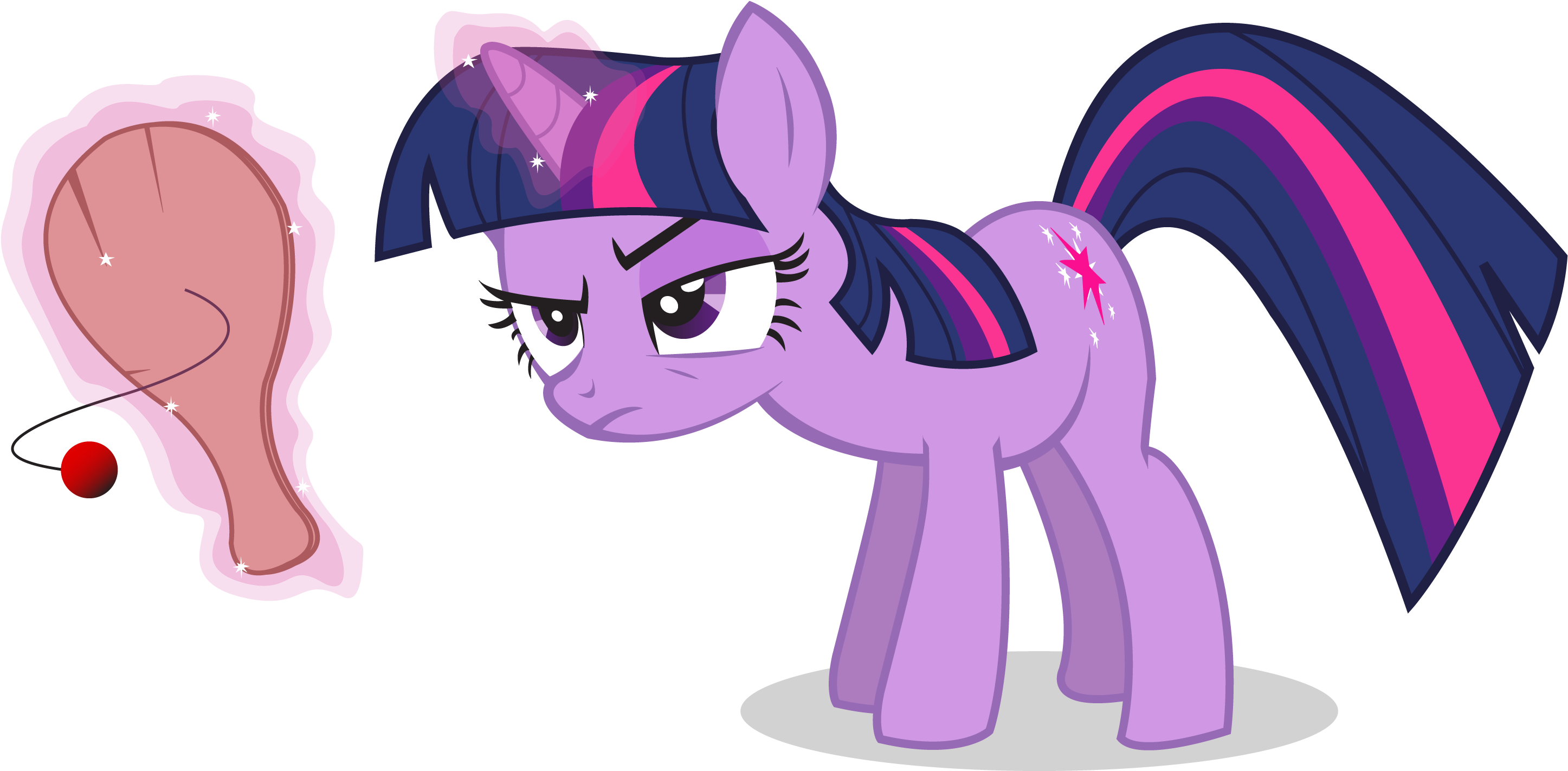 Pony, Raised Eyebrow, Safe, Simple Background, Solo, - Cartoon (3000x2000), Png Download