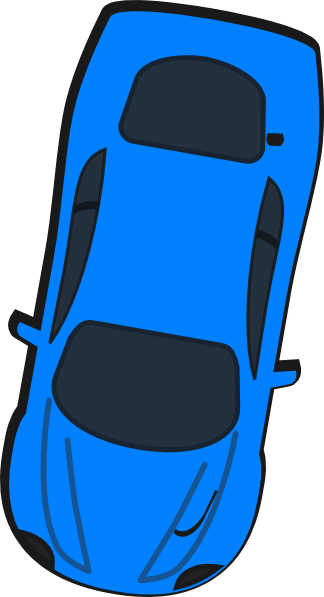 Car Cartoon Birds Eye View (324x597), Png Download