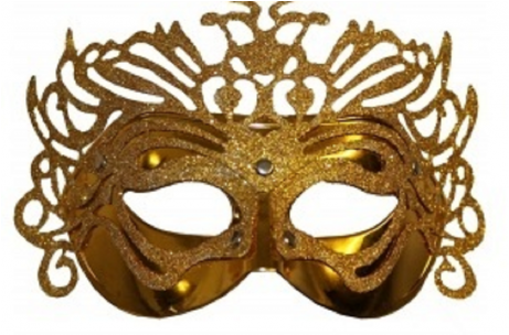 Gold Masquerade Mask Png - Masquerade Silver Glitter Venetian Ball Mask (460x460), Png Download