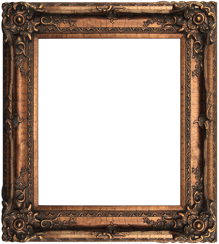 16 X 20 Baroque Bronze Gold Ornate And Heavy Oval Frame - Old Photo Frame Portrait (727x809), Png Download