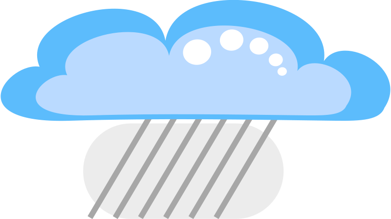 Clouds With Rain Animation (800x448), Png Download