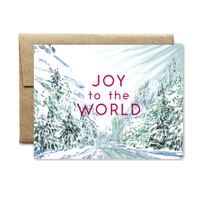Joy To The World Landscape Card - World Landscape (400x400), Png Download