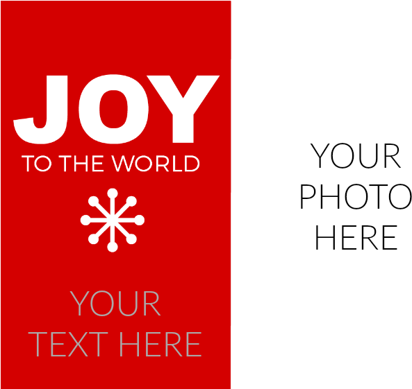 Joy To The World Photo Card Template Example - Christmas Photo Card Template (700x560), Png Download