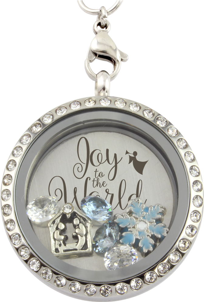 "joy To The World" Christmas Charm Necklace - "let It Snow" Christmas Charm Necklace (1024x1024), Png Download