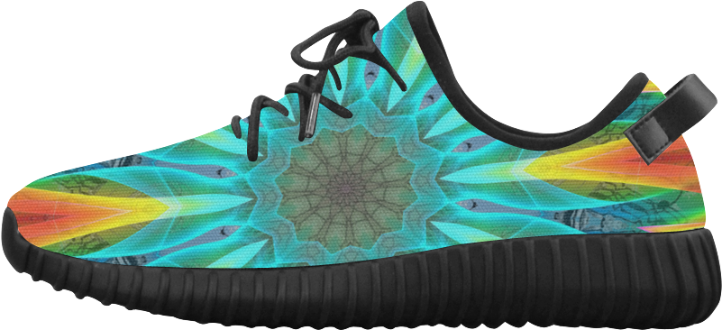 Aqua Gold Joy To The World Flowers, Zen Rainbow - Sneakers (901x511), Png Download