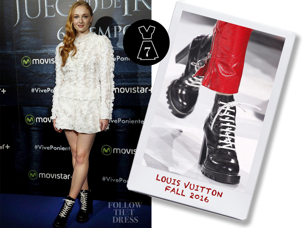 Sophie Turner In Louis Vuitton Fall - Louis Vuitton Fall 2016 Boots (1168x880), Png Download