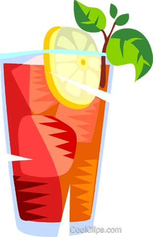 Mixed Drink Royalty Free Vector Clip Art Illustration - Red Iced Tea Clip Art (311x480), Png Download