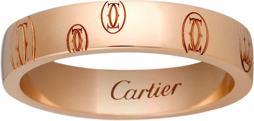 Logo De Cartier Wedding Bandpink Gold - Logo Ring (1021x490), Png Download