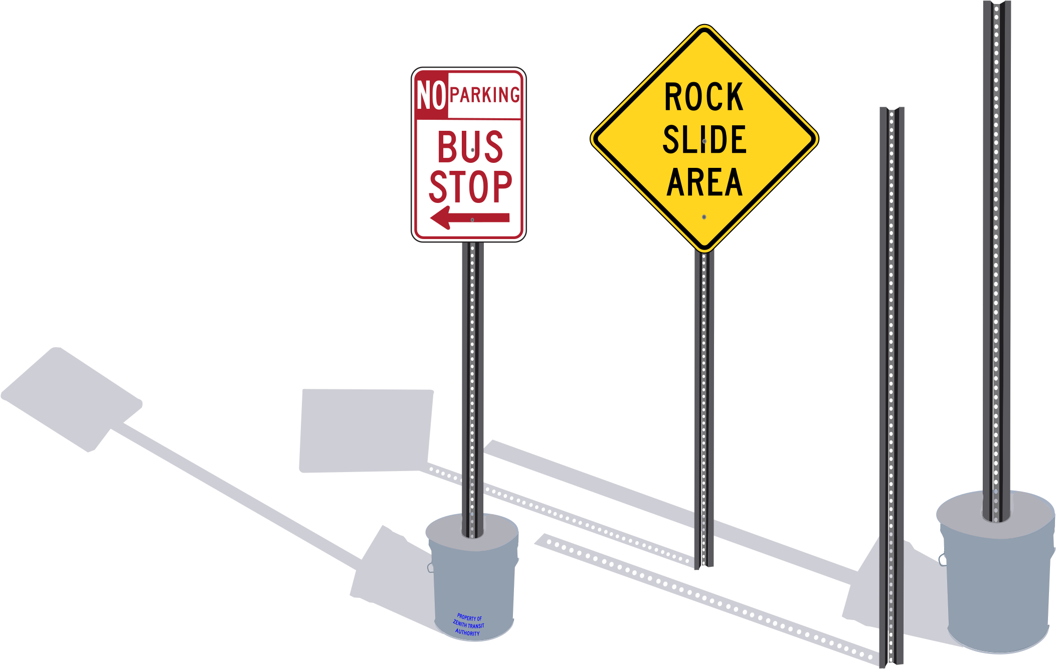 This Free Icons Png Design Of Signposts With Shadow (2400x1391), Png Download