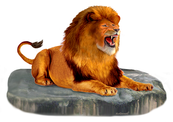 Click And Drag To Re-position The Image, If Desired - Der Brüllende Löwe-könig Rechteckiger Aufkleber (600x437), Png Download