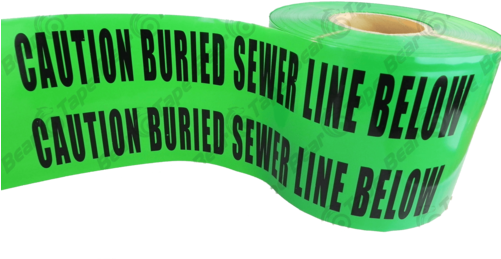 Sewar Line Warning Mesh - Adhesive Tape (500x281), Png Download
